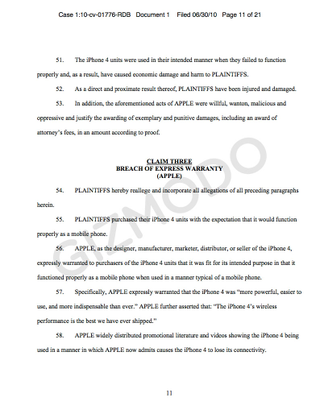 Illustration for article titled First iPhone 4 Class Action Suit Filed Against Apple and AT&T (Updated)
